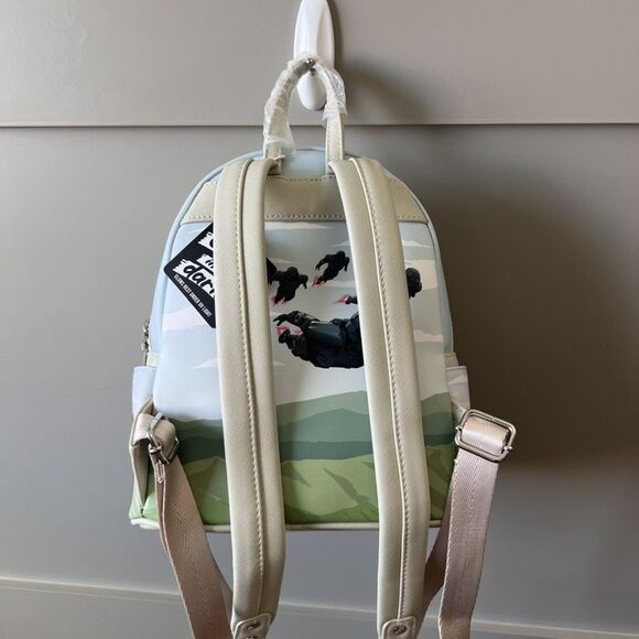 Star Wars Loungefly Mini Backpack Mandalorian Grogu Glow in the Dark Travel NEW - Picture 2 of 16